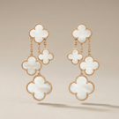 Magic Alhambra Mother Of Pearl Four Motifs Earrings