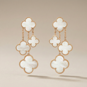 Magic Alhambra Mother Of Pearl Four Motifs Earrings