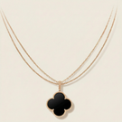 Magic Alhambra One Motif Black Clover Necklace