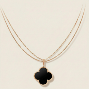 Magic Alhambra One Motif Black Clover Necklace