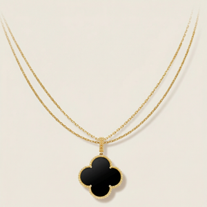 Magic Alhambra One Motif Black Clover Necklace