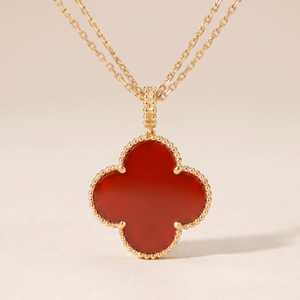 Magic Alhambra One Motif Carnelian Clover Necklace
