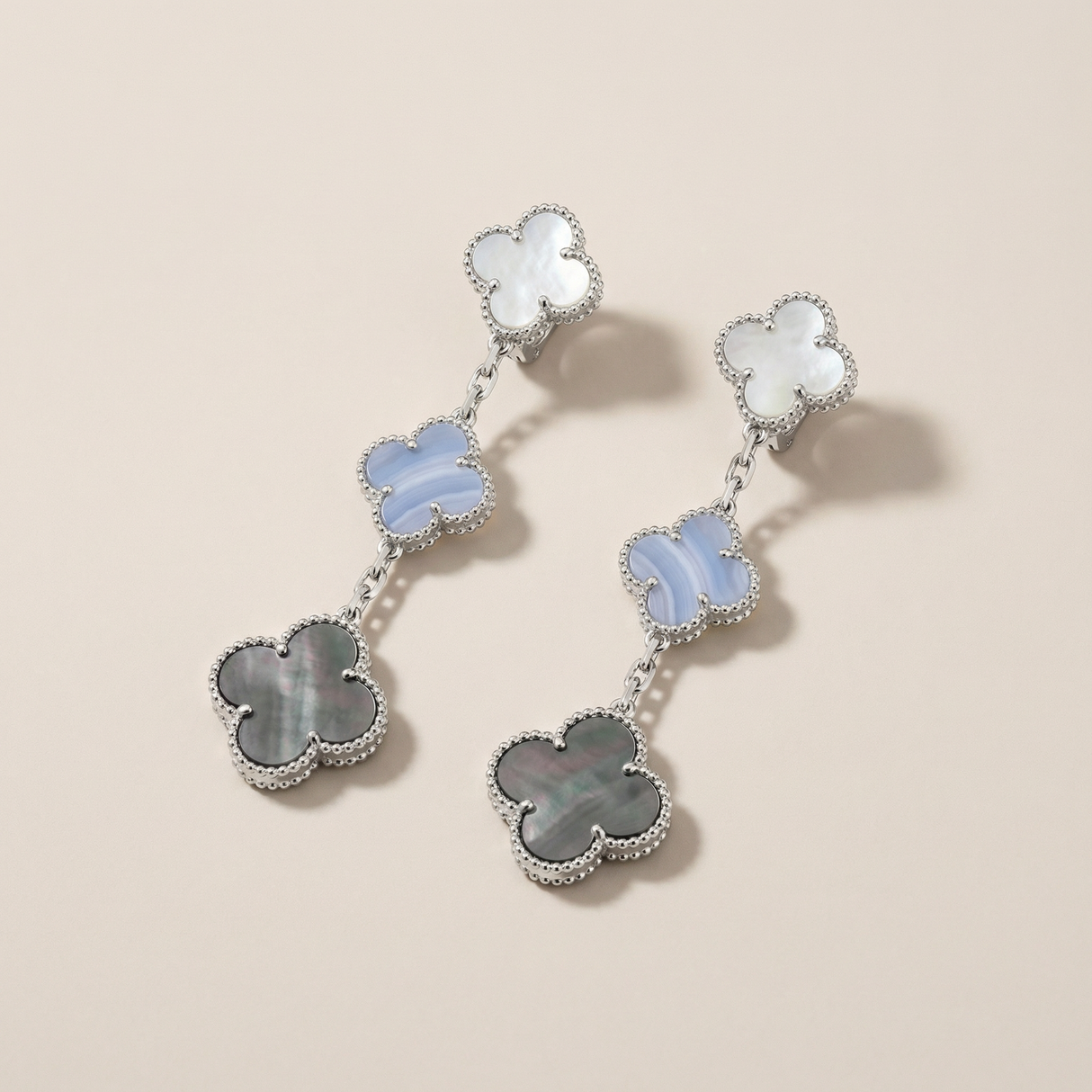 Magic Alhambra Three Motifs Earrings