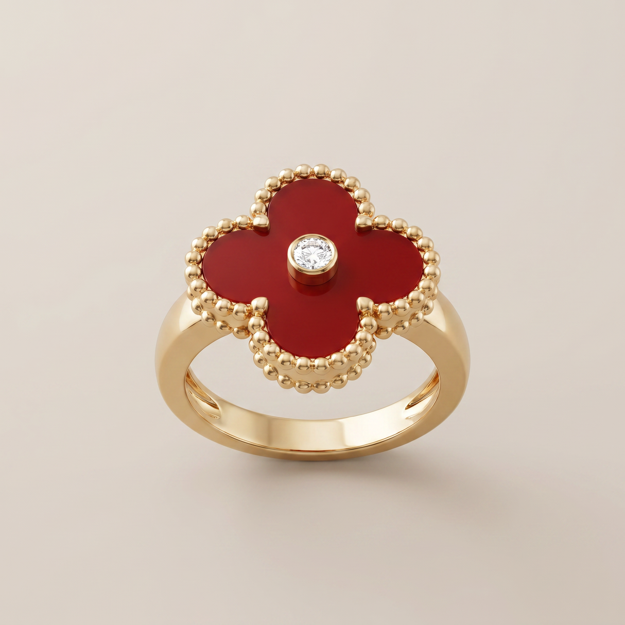 Vintage Alhambra Carnelian Ring