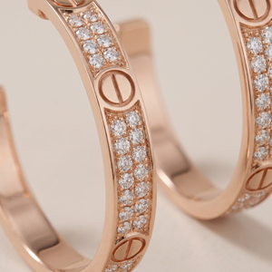 Medium Love Pavé Hoop Earrings