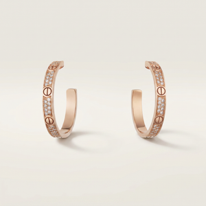 Medium Love Pavé Hoop Earrings
