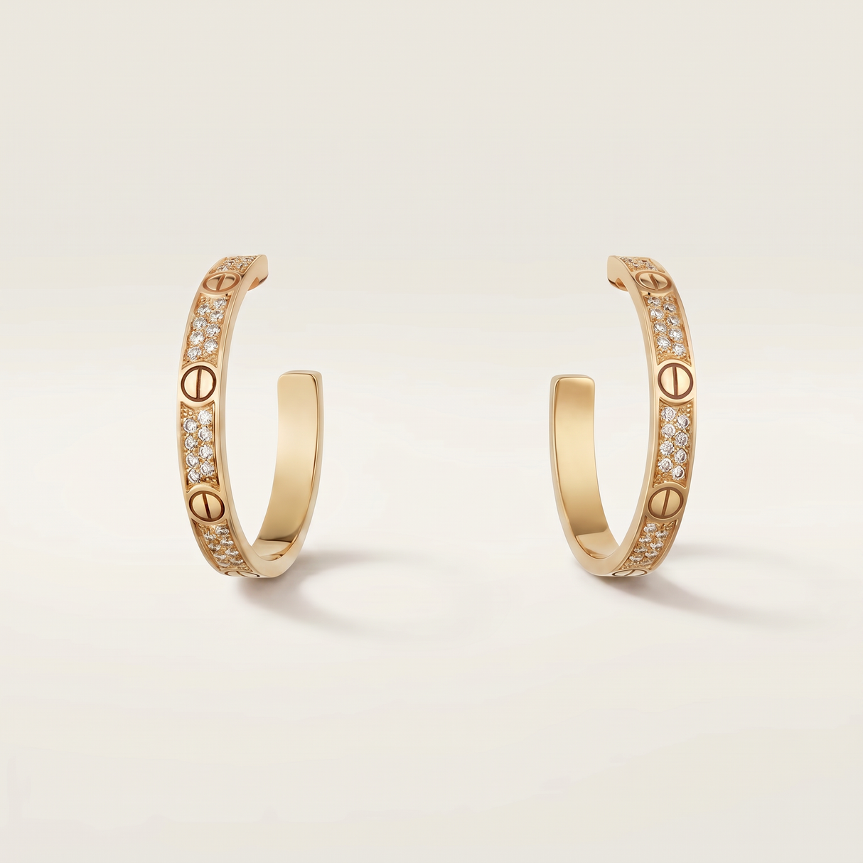 Medium Love Pavé Hoop Earrings