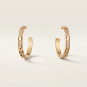 Medium Love Pavé Hoop Earrings