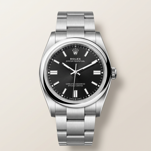 Oyster Perpetual Black Dial And Smooth Bezel Automatic Watch