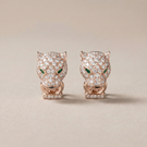 Panthère De Stud Pavé Diamonds Earrings