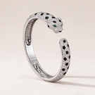 Panthere Pavé Diamonds Open Bangle Bracelet