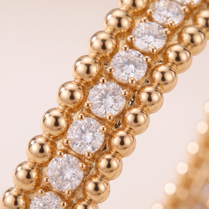 Perlée Pavé Diamonds Row Bracelet