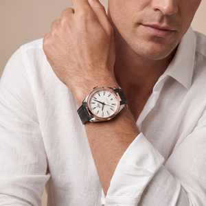 Seamaster Aqua Terra 150M White Dial Rose Tone Bezel Men's Watch