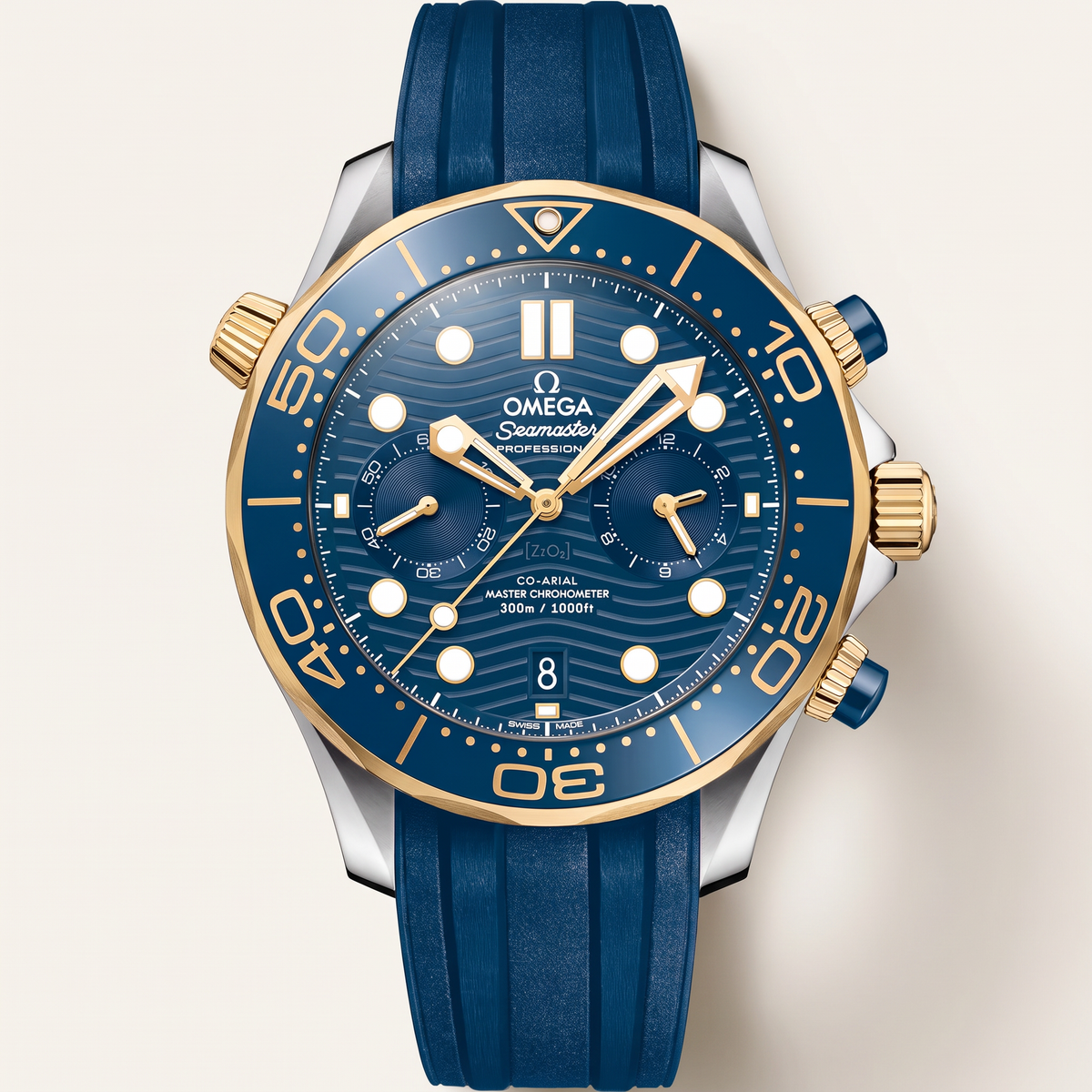 Seamaster Diver 300M Deep Blue Dial Gold Bi-Color Automatic Watch 210.22.44.51.03.001