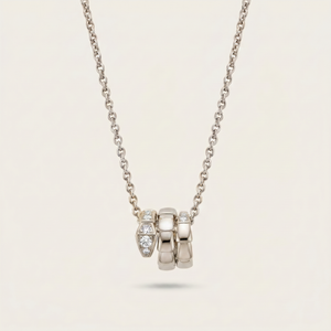 Serpenti Pavé Diamonds Coiled Viper Pendant Necklace