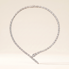 Serpenti Rose Pave Wrap Necklace
