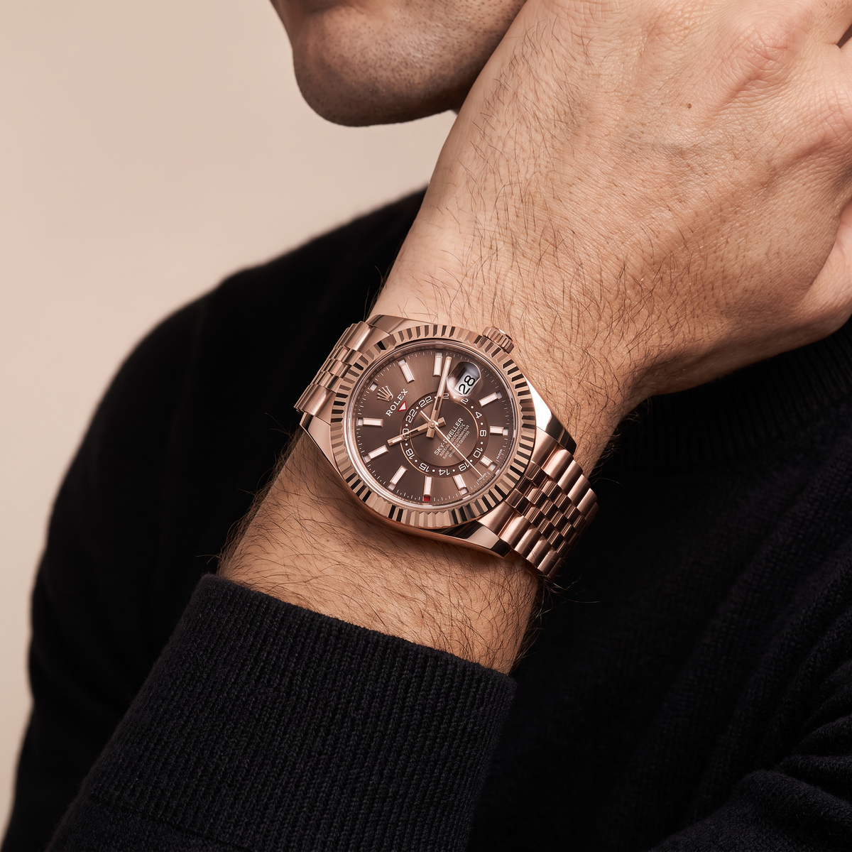 Sky-Dweller Everose Advanced Dual Time With Annual Calendar Display Men’s Watch