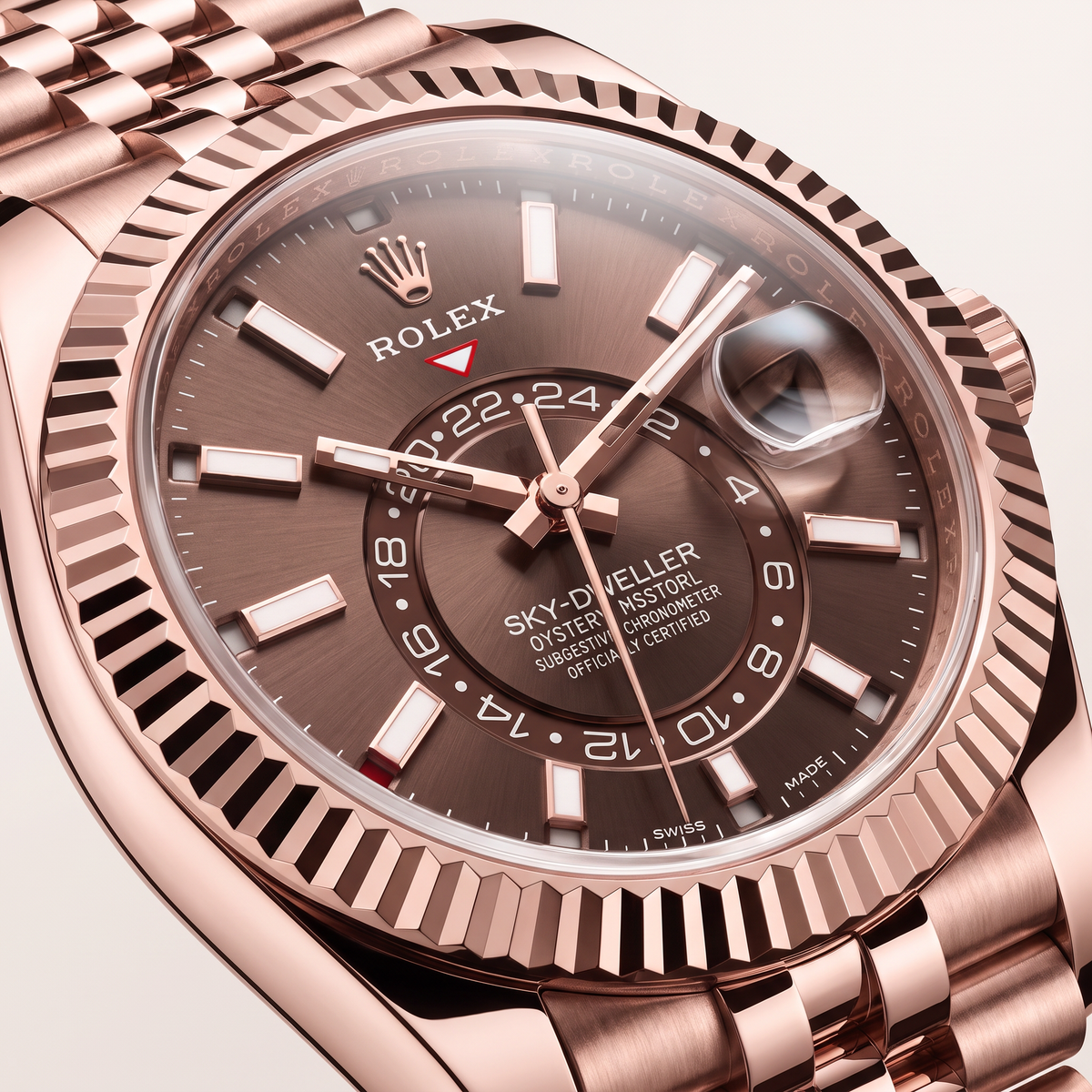 Sky-Dweller Everose Advanced Dual Time With Annual Calendar Display Men’s Watch