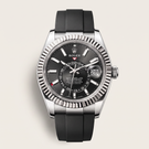 Sky-Dweller White Gold Black Dial Time And Ring-Command Control Men's Watch