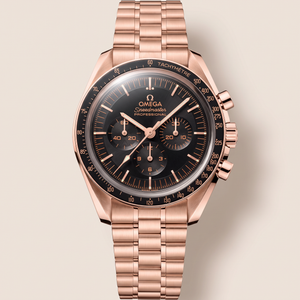 Speedmaster Black Dial Rose Tone Automatic Watch