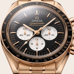 Speedmaster Full Black Dial Gold Tone Automatic Watch