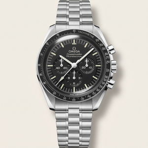 Speedmaster Full Black Dial Stainless Steel Automatic Watch