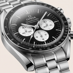 Speedmaster Black Dial Stainless Steel Automatic Watch