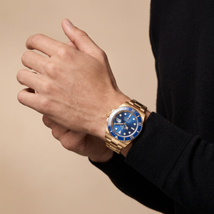Submariner Date M126618 Blue Dial Ceramic Bezel Gold Tone Automatic Watch