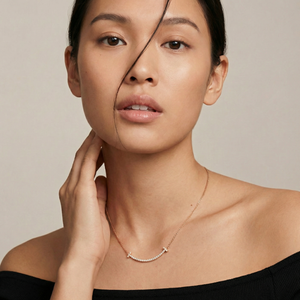 T Medium Pavé Pendant Necklace