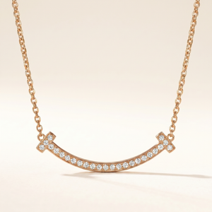 T Medium Pavé Pendant Necklace