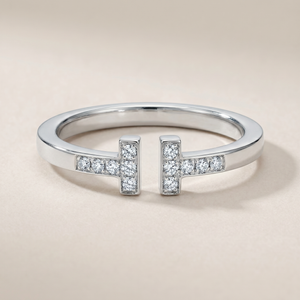 T Open Square Pavé Bracelet