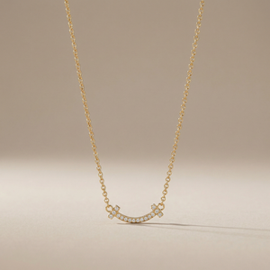 T Small Diamond Pavé Pendant Necklace