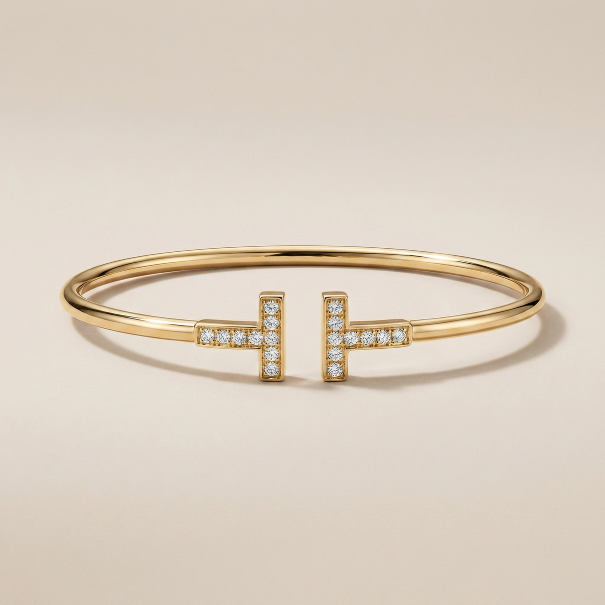 T Wire Pavé Small Bracelet