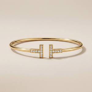 T Wire Pavé Small Bracelet