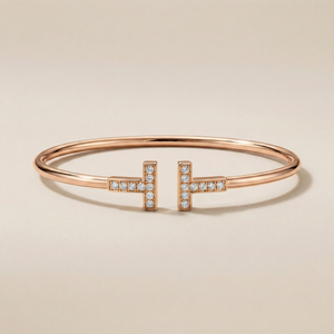 T Wire Pavé Small Bracelet