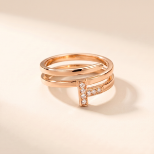 T Wrap Pavé Diamonds Ring