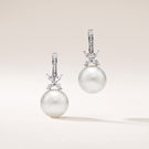 Victoria Pearl And Diamonds Earrings
