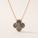 Vintage Alhambra 1 Black Mother Of Pearl Motif Necklace