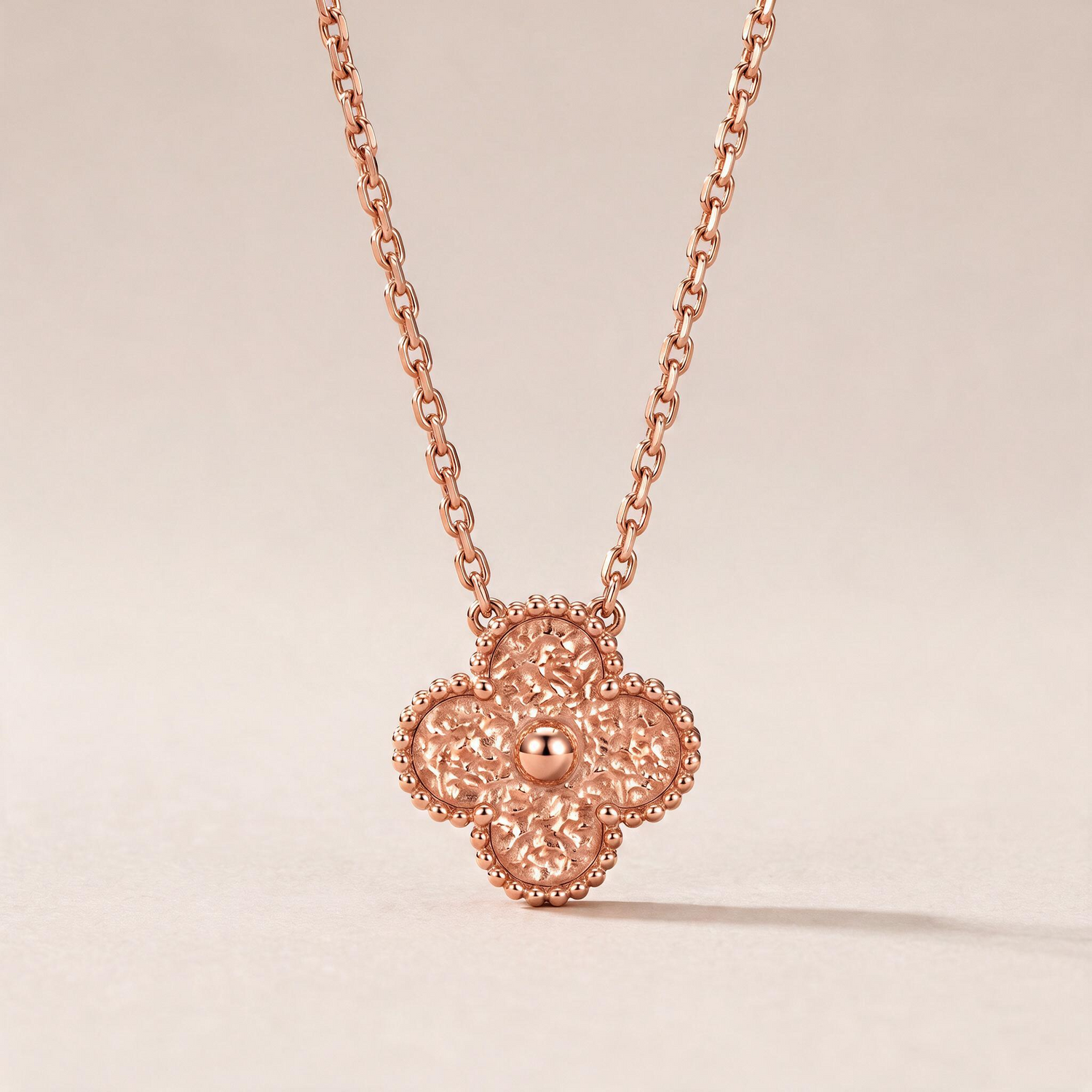 Vintage Alhambra 1  Guilloché  Motif Necklace