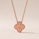 Vintage Alhambra 1  Guilloché  Motif Necklace
