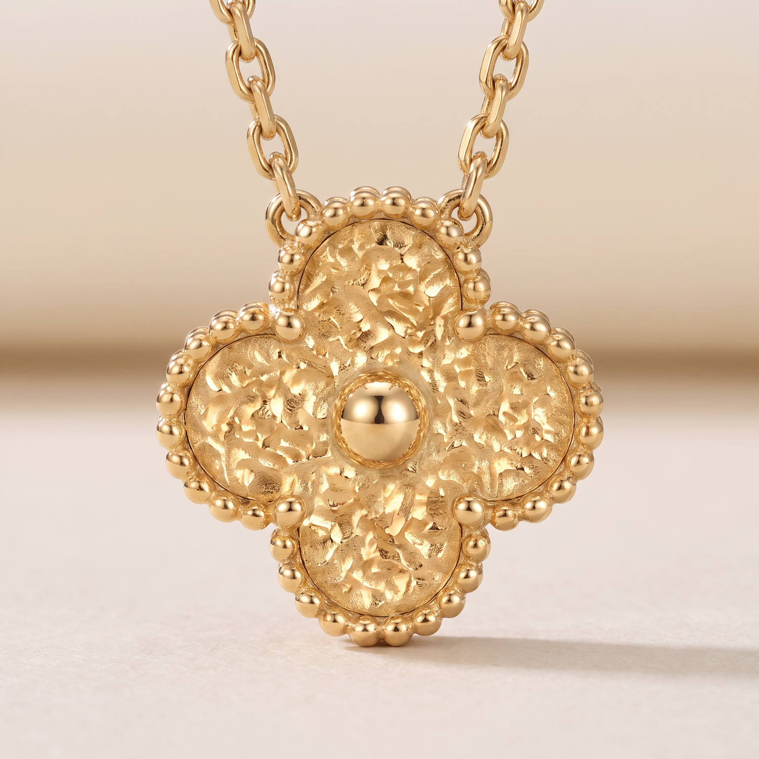 Vintage Alhambra 1  Guilloché  Motif Necklace