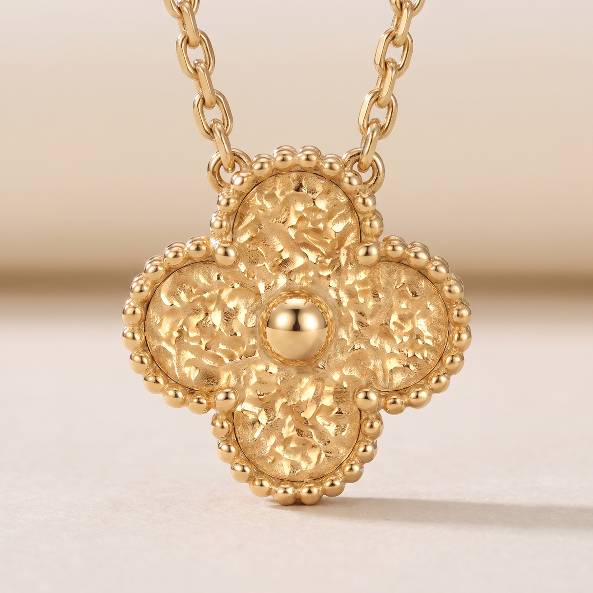 Vintage Alhambra 1  Guilloché  Motif Necklace
