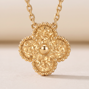 Vintage Alhambra 1  Guilloché  Motif Necklace