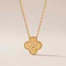 Vintage Alhambra 1  Guilloché  Motif Necklace
