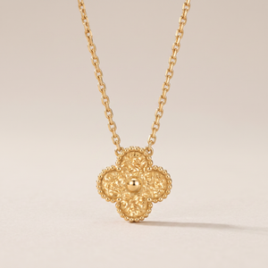 Vintage Alhambra 1  Guilloché  Motif Necklace