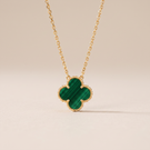 Vintage Alhambra 1 Malachite Motif Necklace