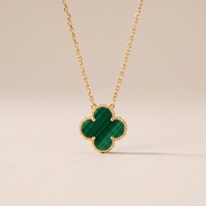 Vintage Alhambra 1 Malachite Motif Necklace