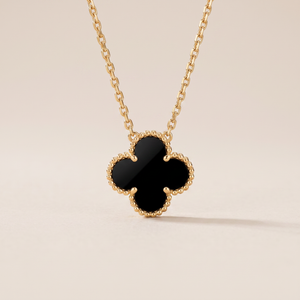 Vintage Alhambra 1 Onyx Motif Necklace