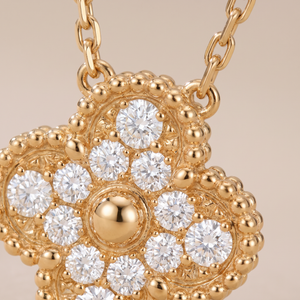 Vintage Alhambra 1 Pavé Motif Necklace
