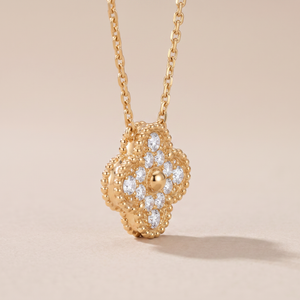 Vintage Alhambra 1 Pavé Motif Necklace